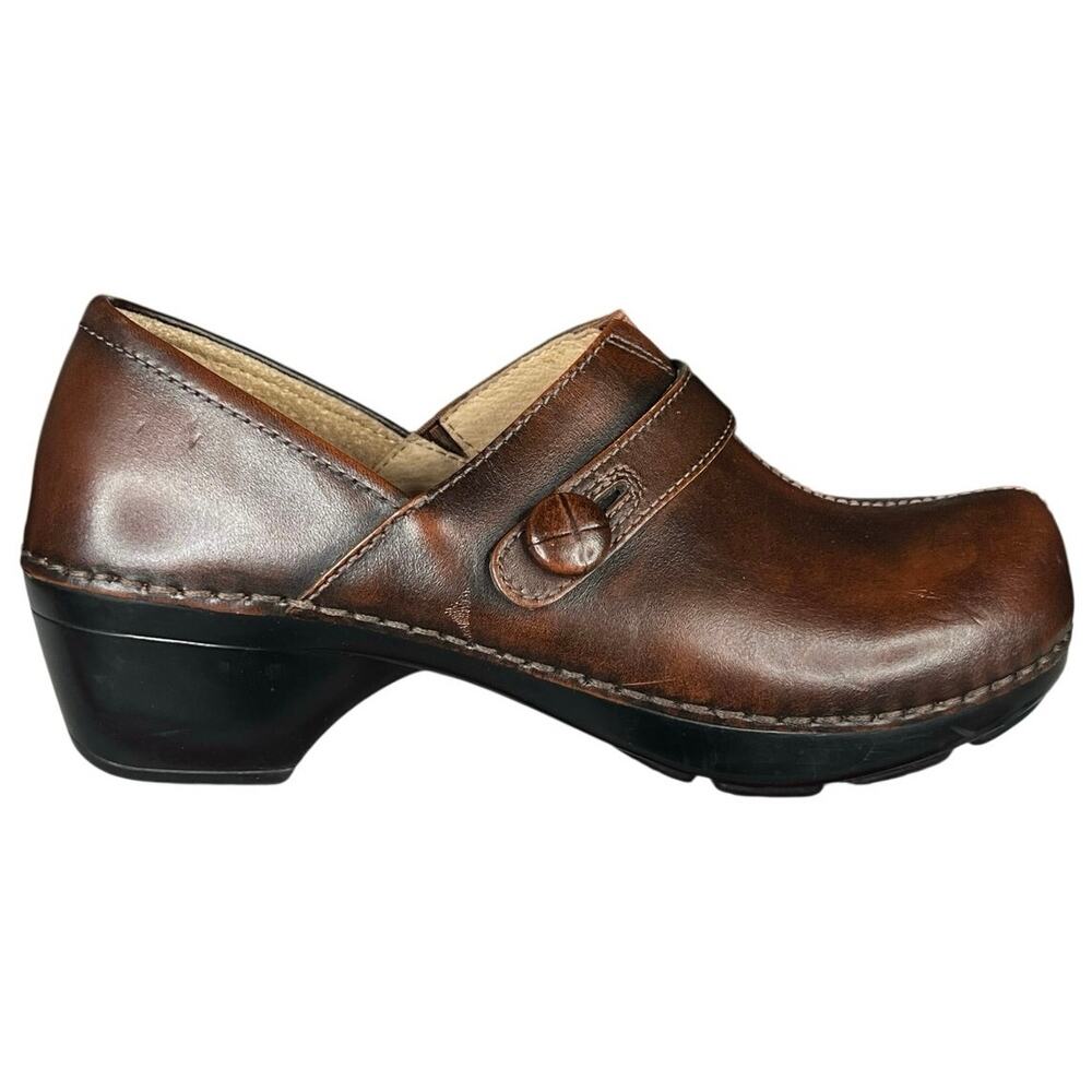 Dansko Women’s Solstice Brown Leather Clog Size 37 US 6.5/7
